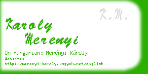 karoly merenyi business card